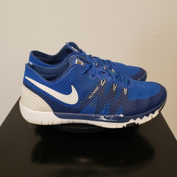 Nike Flywire Free Trainer 3.0 Shoes 705270-414 Low Top Mesh Size 7.5 Blue - Picture 1 of 11